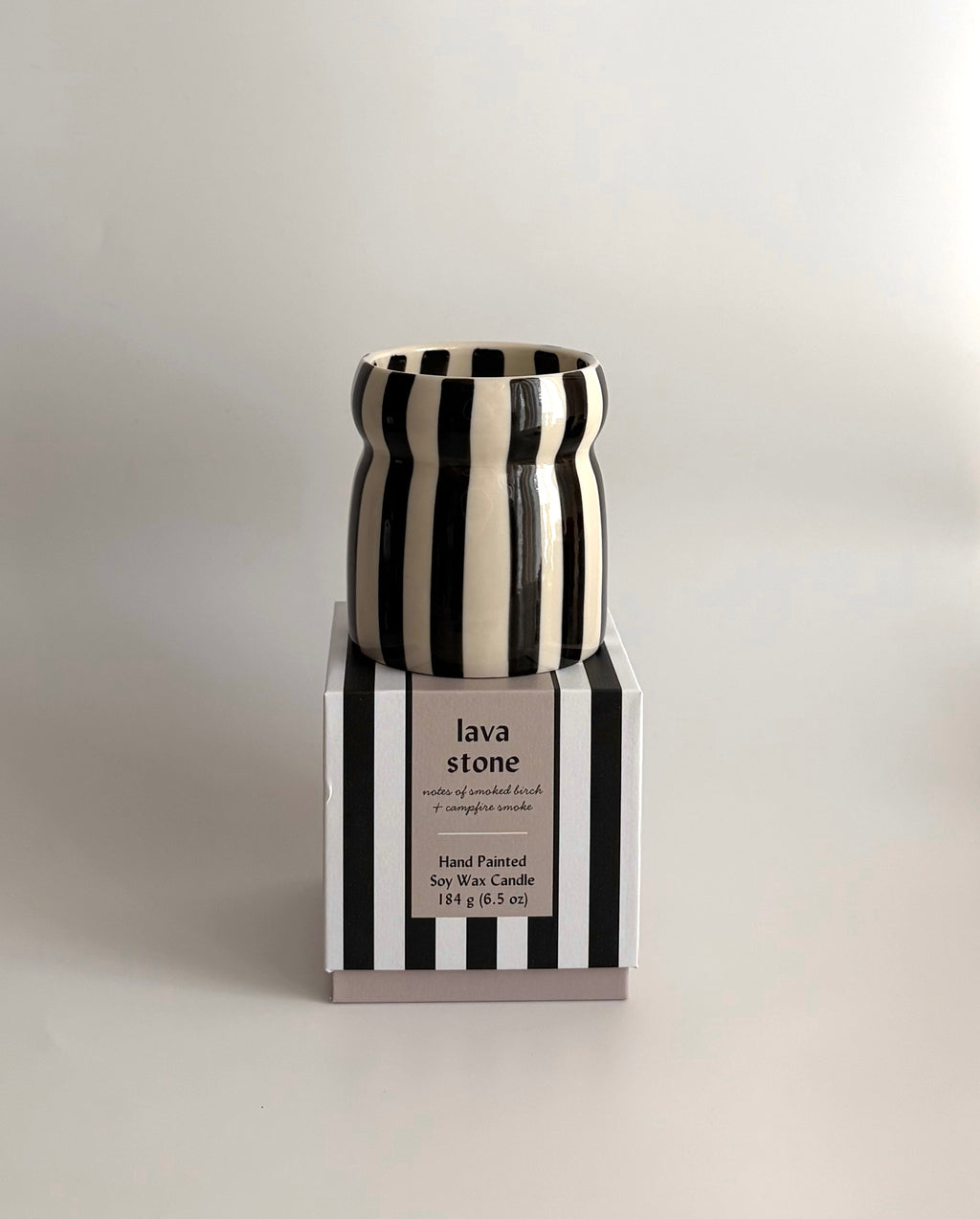 Vela rayas - Blanco y negro