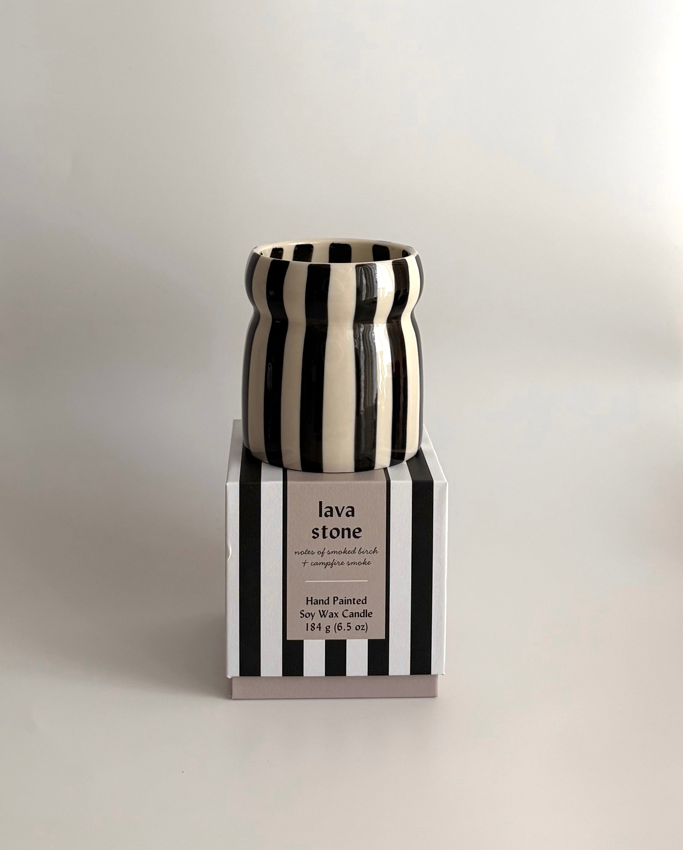 Vela rayas - Blanco y negro