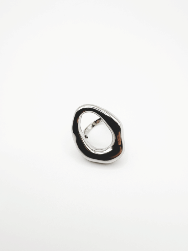 anillo irregular plata