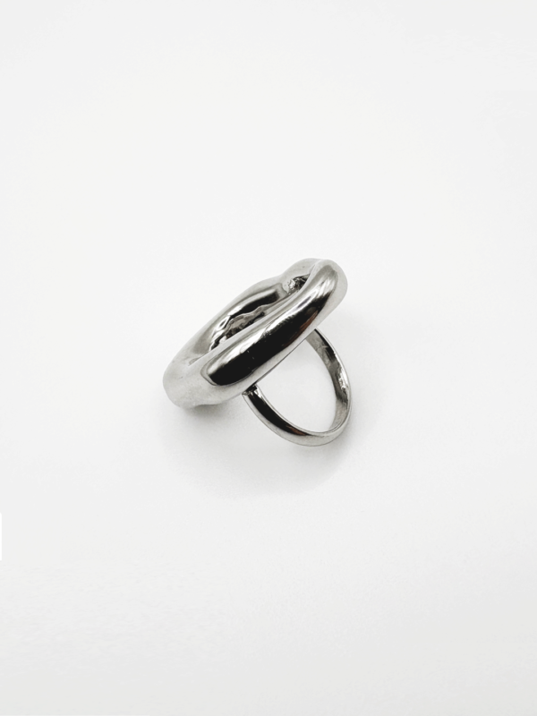 anillo irregular plata